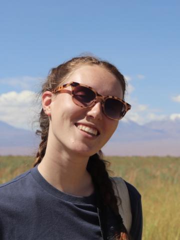 woman with sunglasses outside